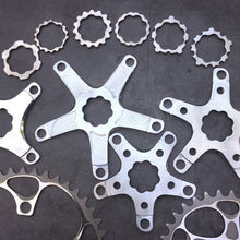 Load image into Gallery viewer, Radius Titanium Bike Cranks with Aluminum Spindle Option