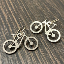 Load image into Gallery viewer, Titanium Hardtail Mountain Bike Earrings
