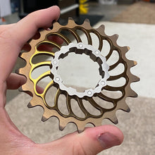 Load image into Gallery viewer, Brown (15V) Anodized Boone Titanium Single Speed Double Step Cog