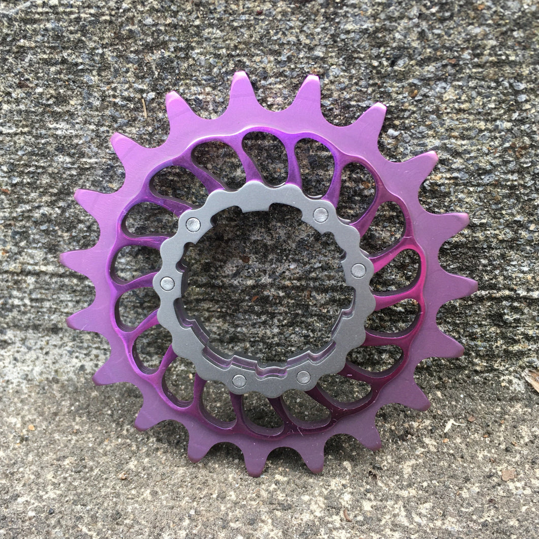 Pink (70V) Anodized Boone Titanium Single Speed Double Step Cog