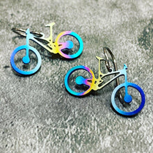 Load image into Gallery viewer, Titanium Mountain Bike Earrings
