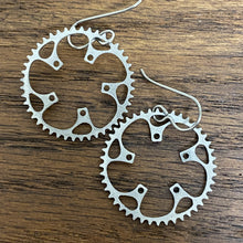 Load image into Gallery viewer, Titanium Boone Chainring Earrings

