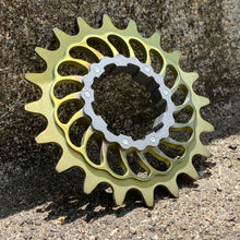 Load image into Gallery viewer, Gold (60V) Anodized Boone Titanium Single Speed Double Step Cog
