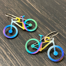 Load image into Gallery viewer, Titanium Hardtail Mountain Bike Earrings
