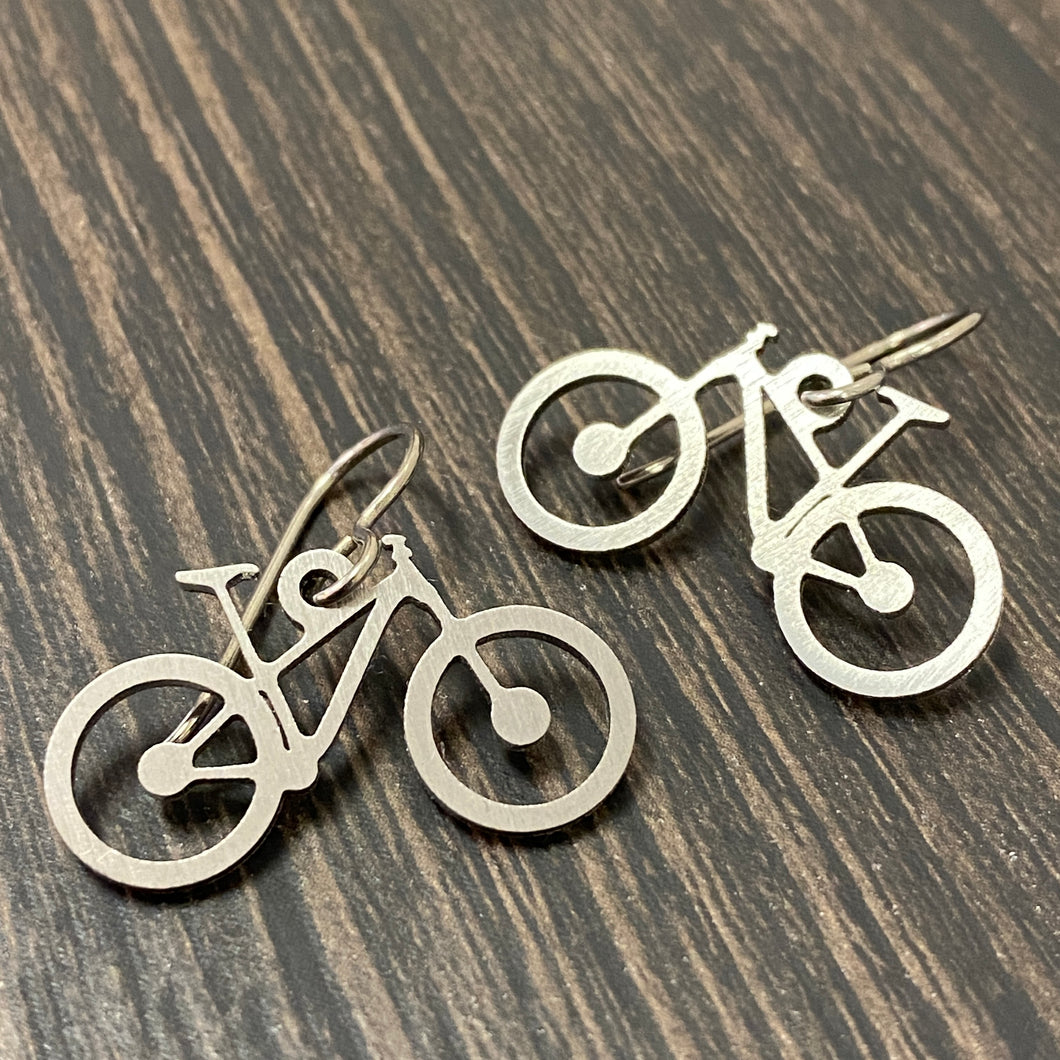 Titanium Hardtail Mountain Bike Earrings