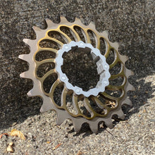 Load image into Gallery viewer, Brown (15V) Anodized Boone Titanium Single Speed Double Step Cog

